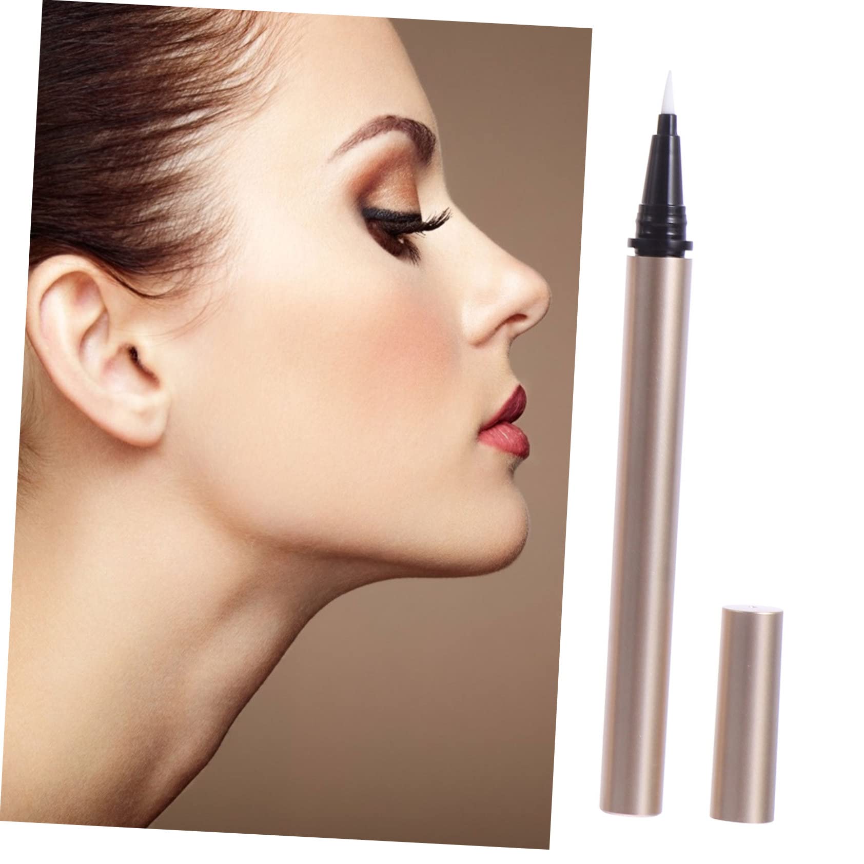 Lápiz Delineador Líquido Recargable 5 Unidades 1 Ml Tubo Plástico Dorado para Maquillaje Ojos Profesionales Uso Diario