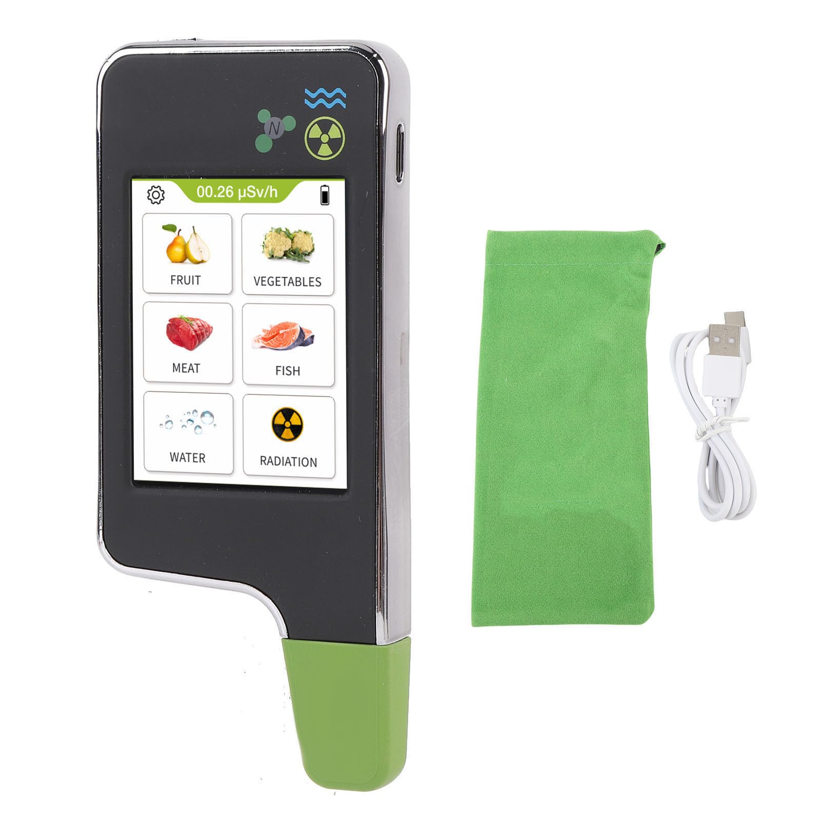 KUIDAMOS Probador de Nitrato Multifuncional Portátil para Pruebas de Seguridad Alimentaria en el Hogar con Detección de Radiación, Compacto y Rápido para Uso en Movimiento Escena aplicable: Cocina