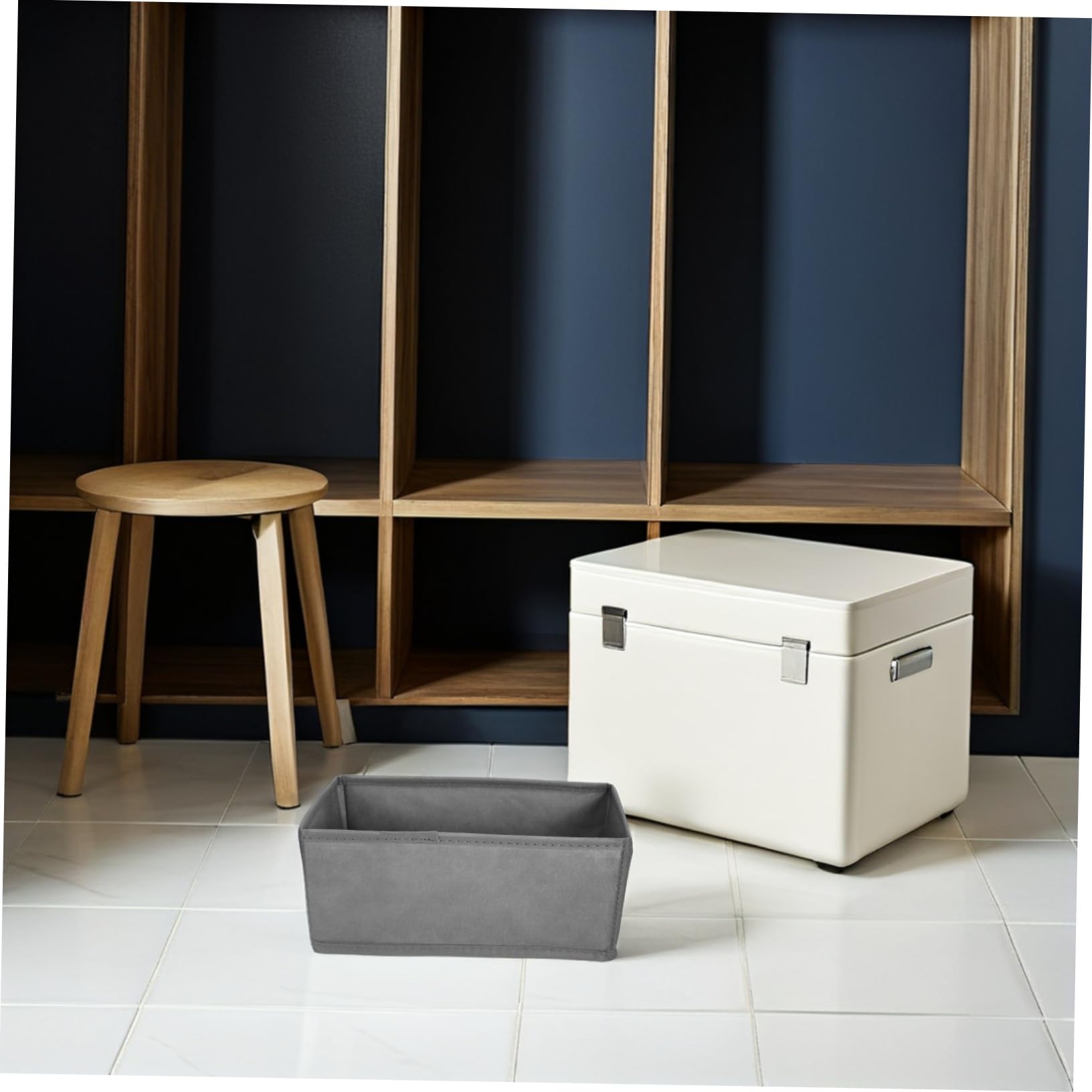 SOIMISS 6pezzi Organizer in Tessuto per Biancheria Intima Divisori per Contenitori per Armadio Grigio per Calzini Sciarpe Reggiseni Scomparti Separati