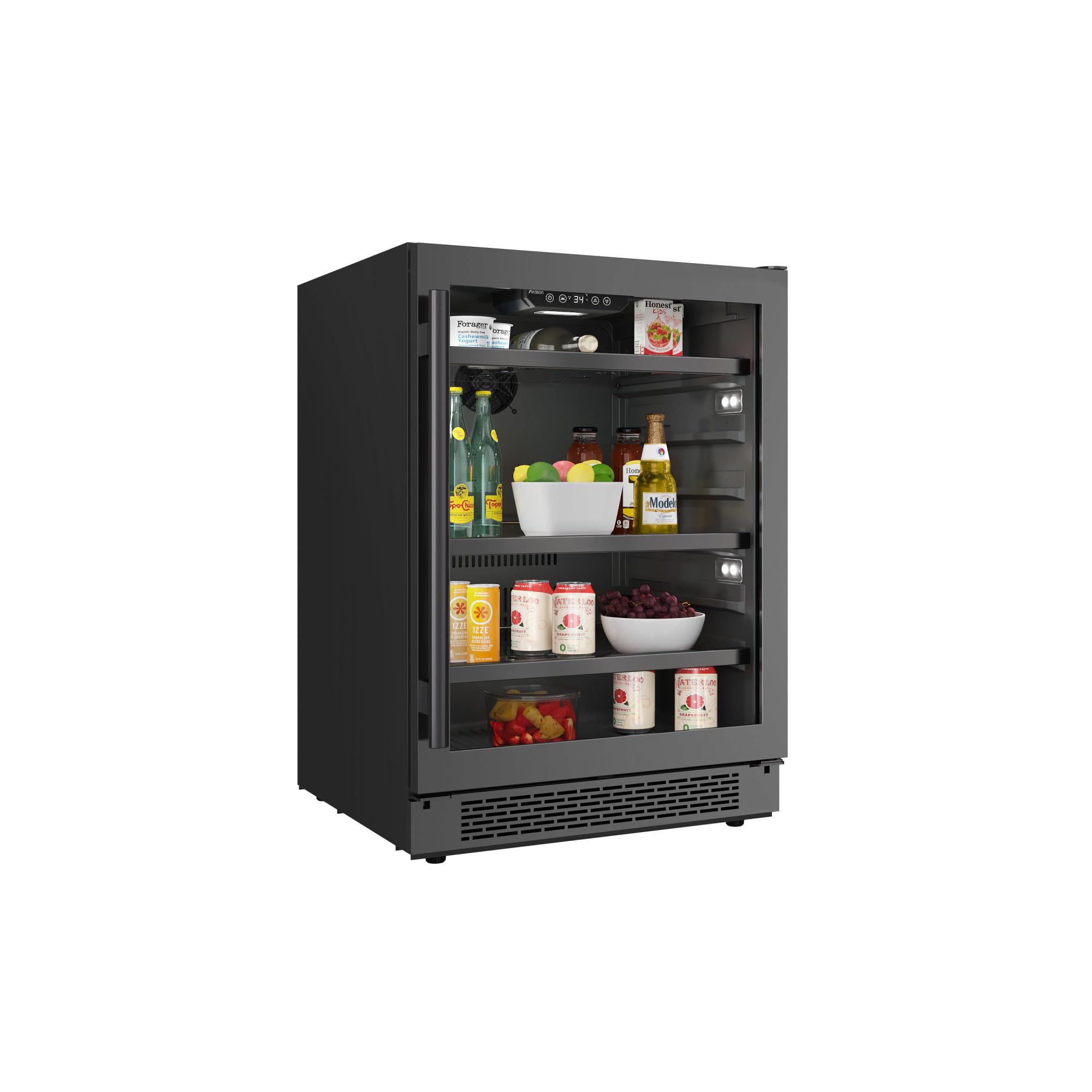 Avallon Abr242sglh 24 Inch Wide 140 Can Energy Efficient Beverage Center With LED Lighting, Double Pane Glass, Touch Control Panel And Left Swing Door on Fridge.com - View 5