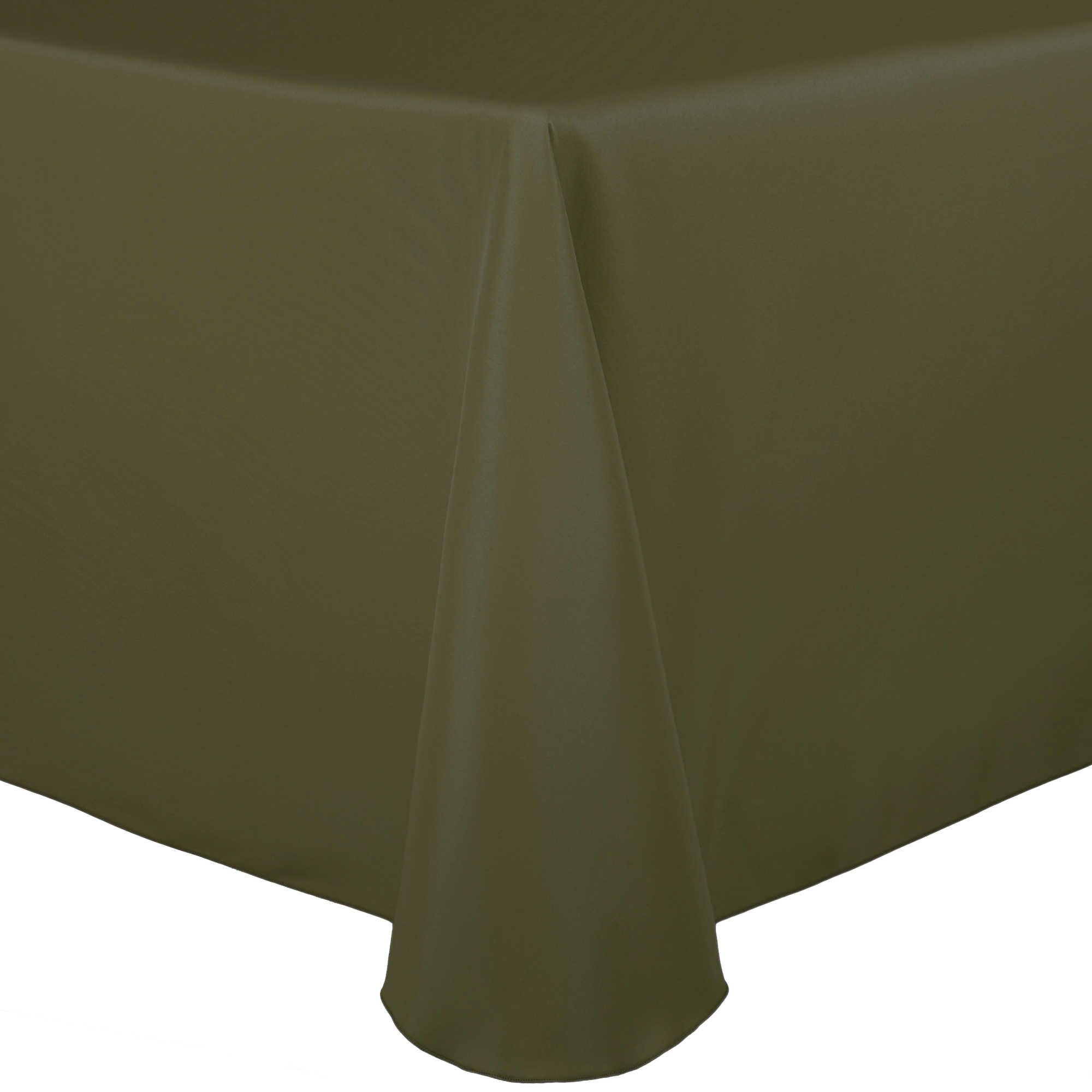 Ultimate Textile 60 x 102-Inch Oval Polyester Linen Tablecloth Olive Green