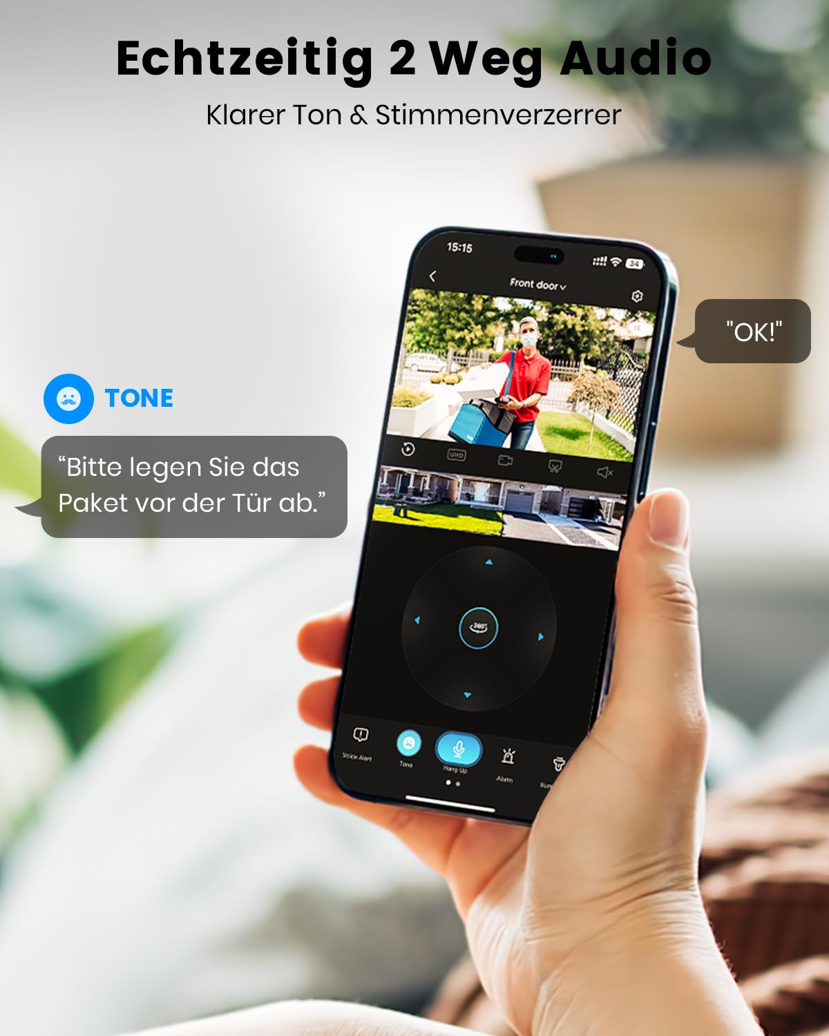 aosu 2K Überwachungskamera Aussen Solar Akku 3MP 360 PIR-Bewegungserkennung | Integrierter Solarpanel Automatische Verfolgung Kamera Überwachug Aussen Farb-Nachtsicht Ton- & Lichtalarm 2-Wege-Audio IP65
