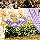 EBETA Hochzeit Querbehang Freihanddeko für Hochzeitsbogen & Traubogen Himmelbett Vorhänge Gardine für Fenster Deko aus Chiffon-Stoff (Lila, 600x145 cm)