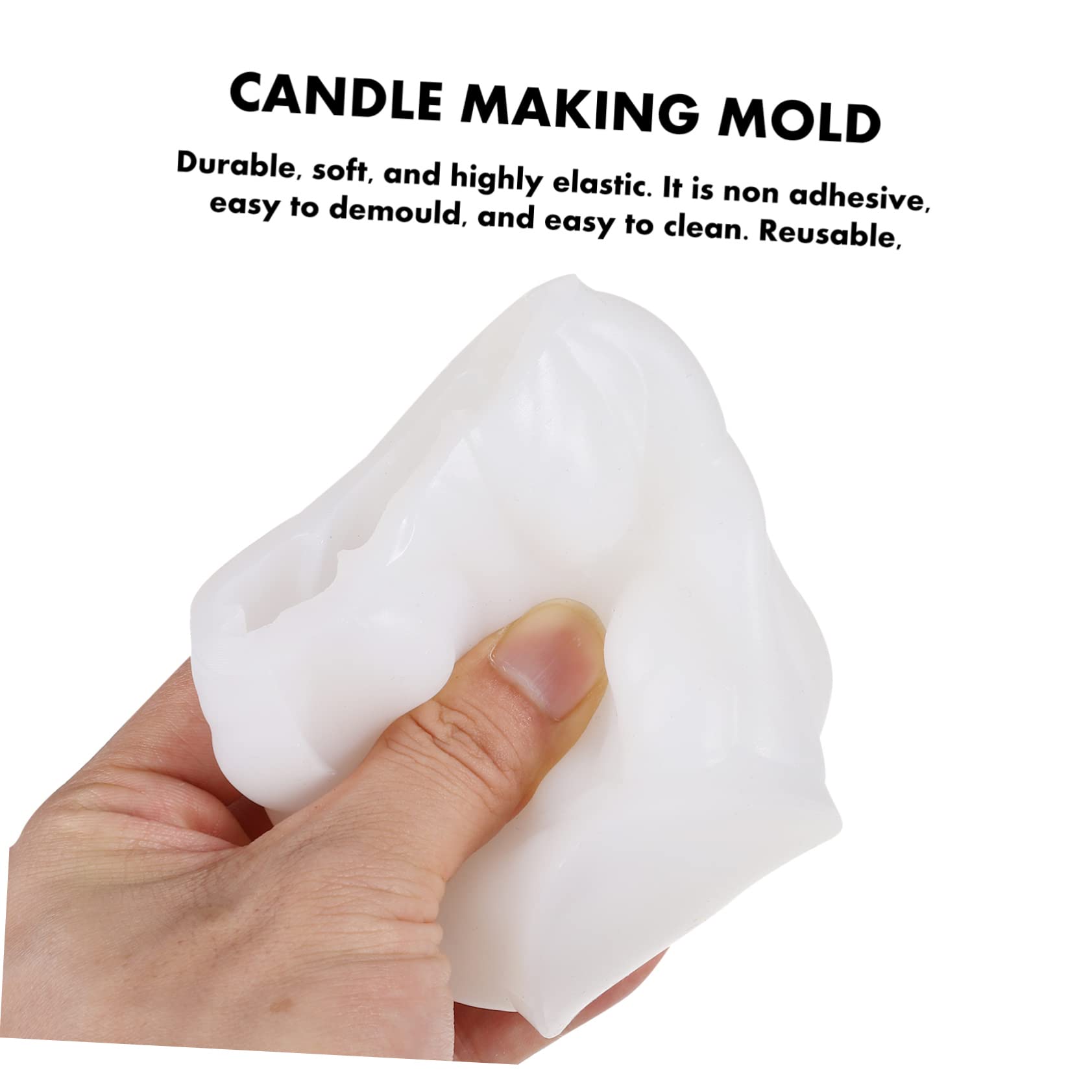 Artibetter 4pezzi Stampi in Silicone Per Candele Forma d Per Fabbricazione Candele Fai Da Te Sapone e Decorazioni Per Casa