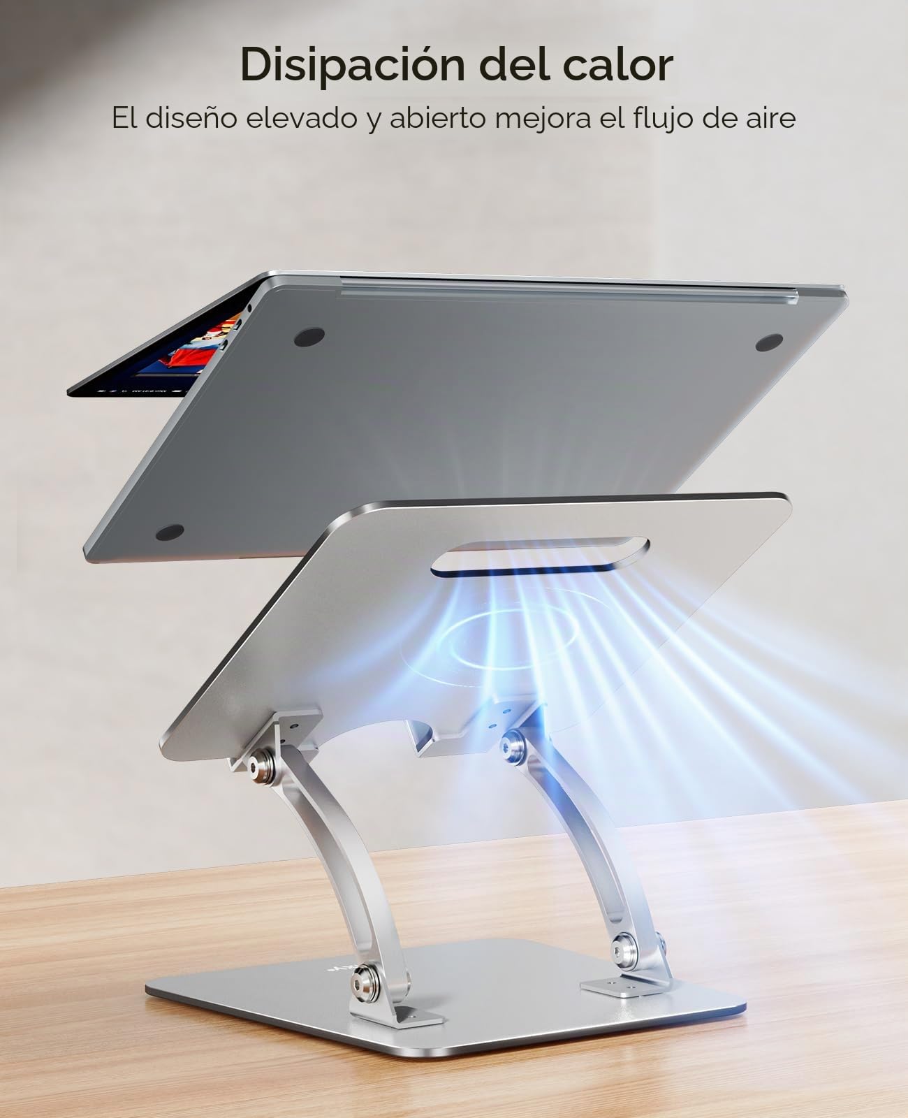 Nulaxy Soporte Portátil Ordenador, Ergonómico Laptop Stand, Soporte Ajustable para Portátil de Aluminio Compatible con MacBook, Air Pro y Otras Computadoras Portátiles de 10-17 Pulgadas