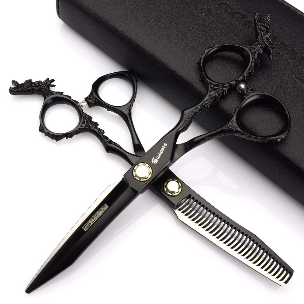 6.0 Pollice Professionale Taglio Dei Capelli Cesoie Giapponese 440C Diradamento Forbici e Barbiere Diradamento/Texturing Forbice Set
