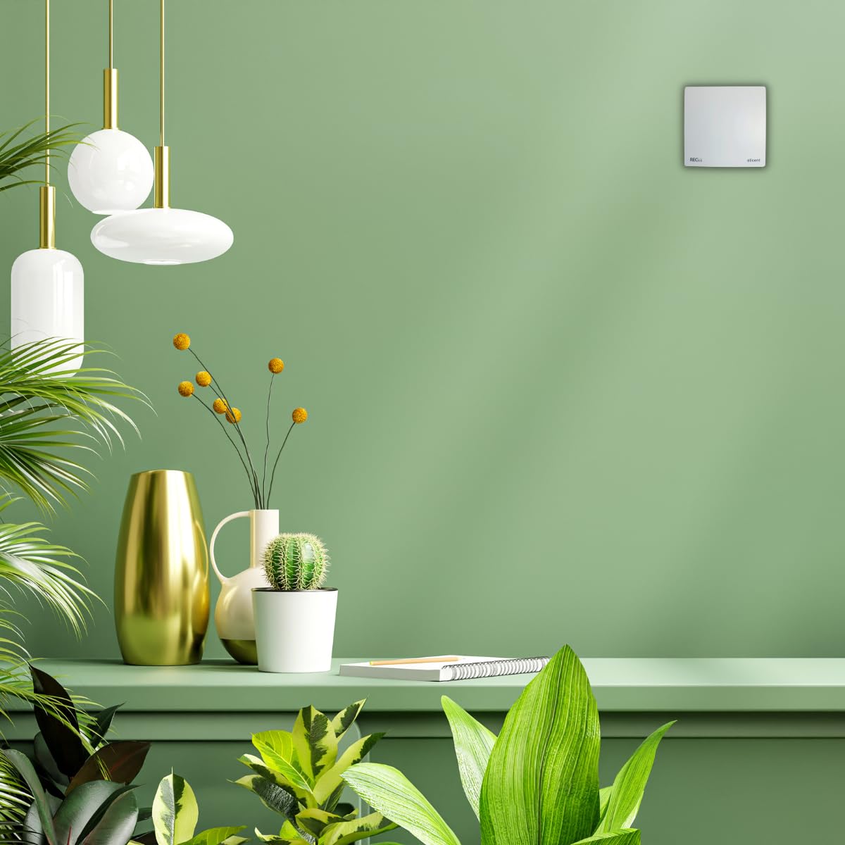 ELICENT | Rec Duo 100 Mhy, ø100 mm, Set da 2 Pezzi, Unità di Ventilazione VMC Decentralizzata, Doppio Flusso con Recupero di Calore, Timer e Umidostato Regolabili, Made in Italy