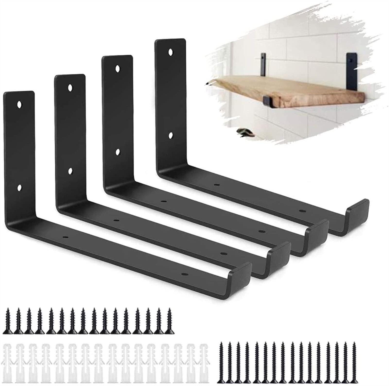 Support de triangle en fer forgé RJJ pour réparer et fixer une étagère instable