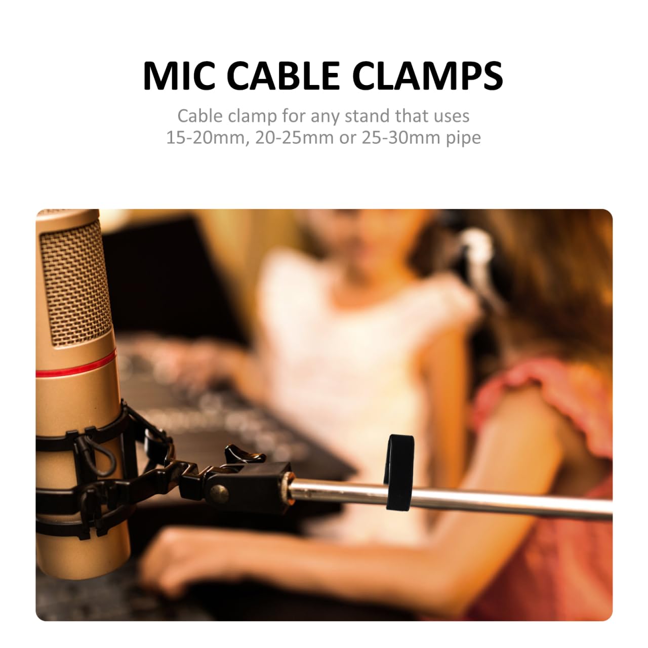 Amosfun Lot De 10 Clips De Câble Pour Micro Flexible Et Durable Accessoires De Fixation Pour Pied De Microphone Organisateur Pratique Pour Studios Scènes Et Enregistrements