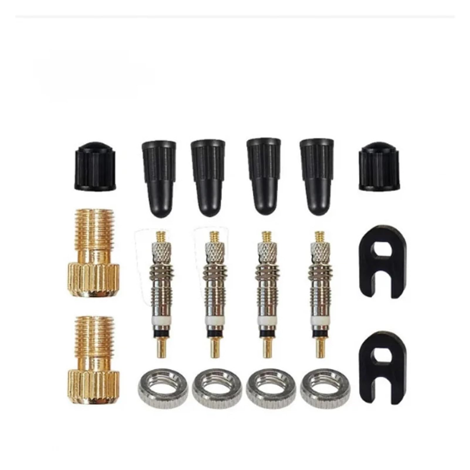 Bicycle Presta Tubeless Core Kit Removable Aluminum Alloy Stem Caps Bike(Kit 2)