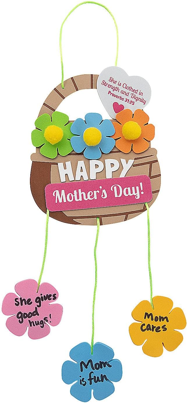 Fun Express Mother’s Day Faith Hanging Basket Sign Craft Kit