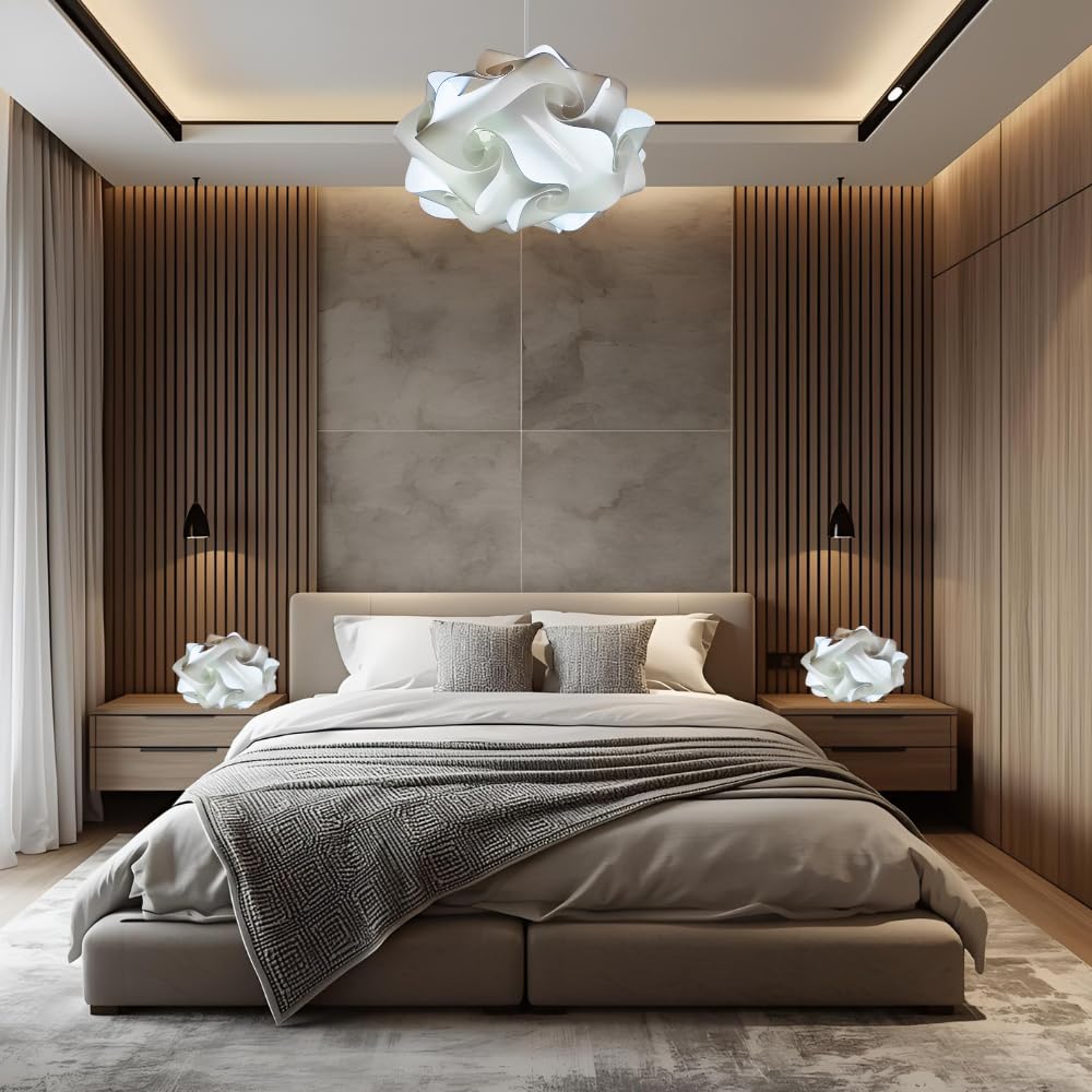 Lampadesign® Lampadario Moderno da soffitto Camera da letto Soggiorno Cucina Sala UFO diametro 50 cm - Lampada a Sospensione Moderna Design scandinavo Lampadina Luce fredda Led E27 17W