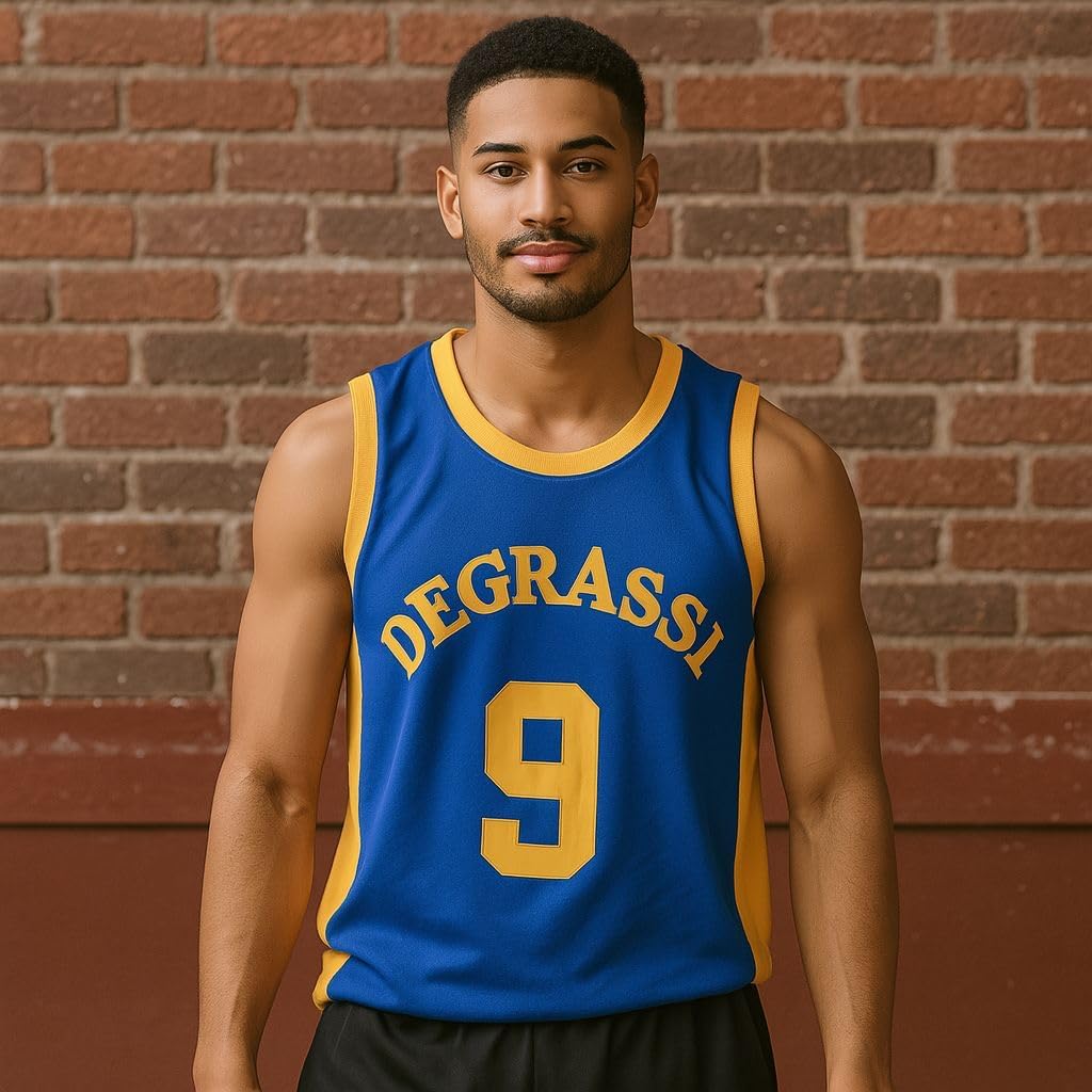 Men's #9 Classic Vintage Throwback #9 Basketball Movie Jersey Basketball Jersey S-XXXL Yellow,Stitched Letters and Numbers