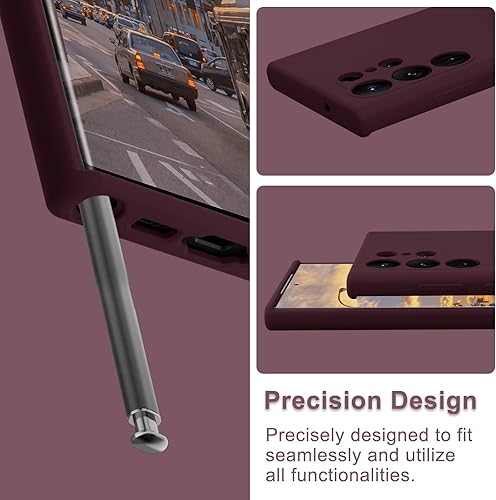 Miniatura 4 de Funda de silicona para Samsung Galaxy S23 Ultra, suave al tacto, de goma líquida de alta calidad, a prueba de golpes, ajuste delgado protección