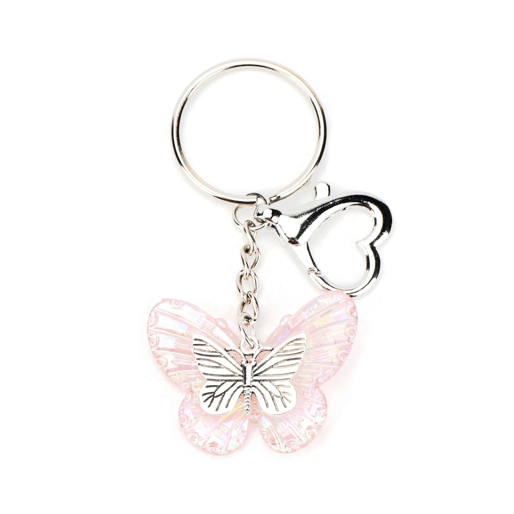 Schlüsselanhänger Schmetterling für Damen, Tasche Y2K Handtaschenanhänger, Geschenke für Damen, Taschen Charms, Rosa