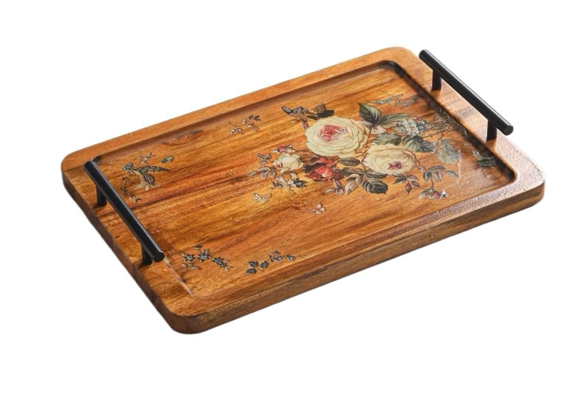 organiser tray, Solid Wooden Tray,Rectangular Fruit Acacia Storage Hotel Dining Tea Set