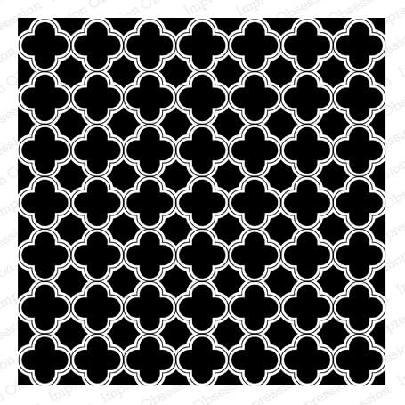 Reverse Quatrefoil Cover-a-Card Unmounted Cling Rubber Stamp (CC130)