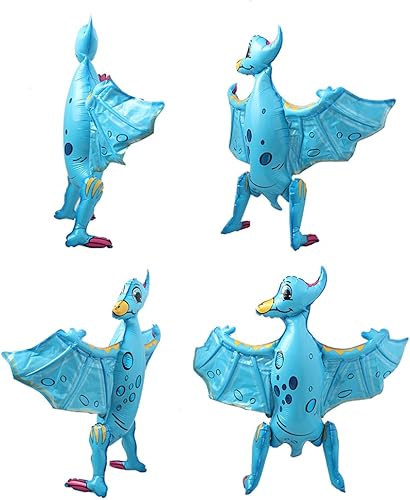 Miniatura 7 de Globos de dinosaurio de pie con diseño de tiranosaurio para fiesta de cumpleaños, baby shower. Kit de decoración de suministros inflables para 3d