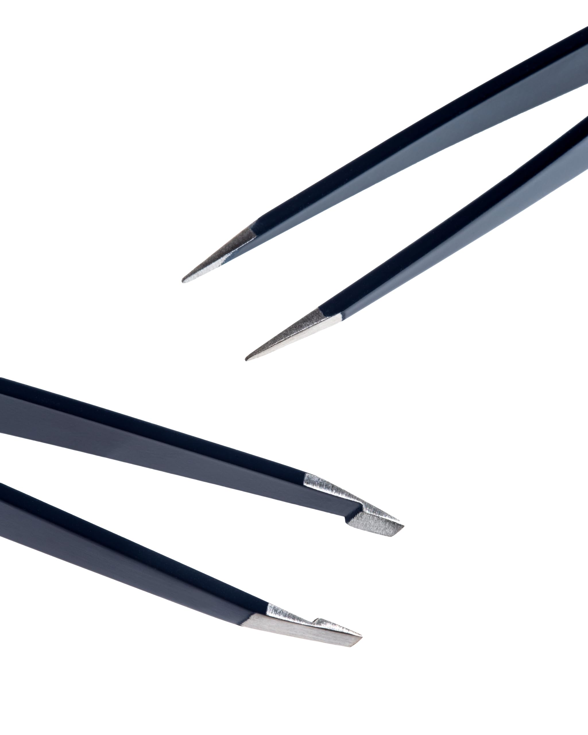 Lune+Aster Slant Tweezer - Stainless steel slant tweezer for at-home brow touch ups and other grooming needs.