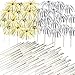 Produktbild Allazone 200 Stück Cocktail Picks Feuerwerk Party Picks Feuerwerk Kuchen Topper, Sandwich Cocktail Picks, Zahnstocher für Kuchen Dekoration, Party Supplies, Weihnachtsdekoration, Golden und Silber