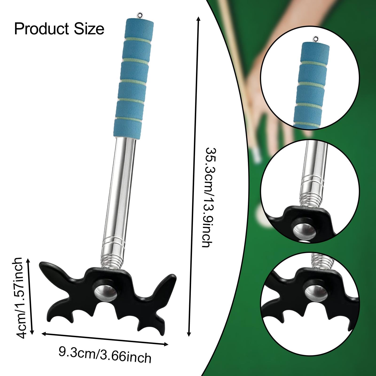 Rockible Punte retráctil Puente Cue Stick Snooker Bridge Rester para Juego de Interior