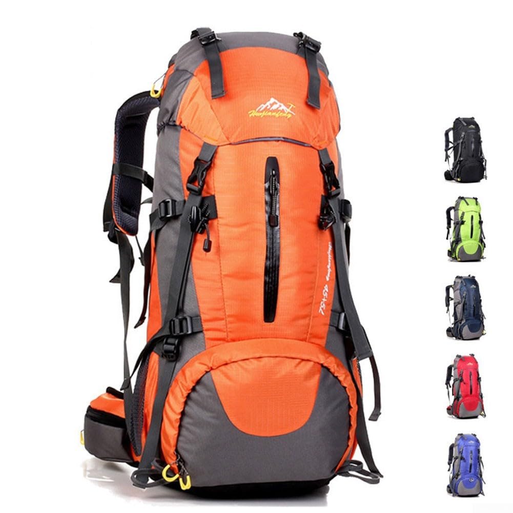 Zaino da trekking da 50 l, impermeabile, in nylon, da viaggio, campeggio, grande capacità, per sport all'aria aperta, arrampicata, con scomparto inferiore per scarpe, per uomini e donne