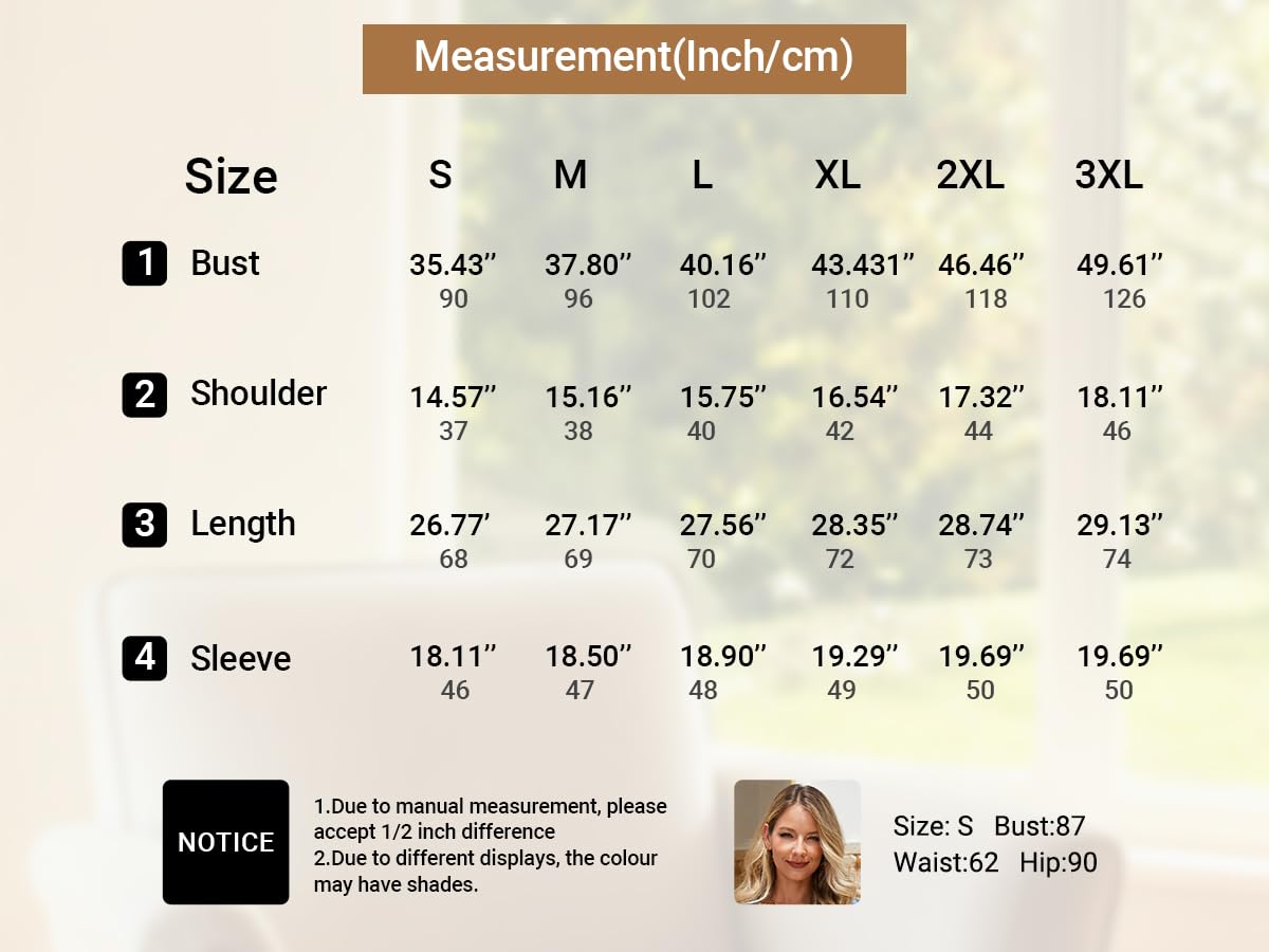 Enmain Blusas de Mujer Elegantes Camisas Mujer 3/4 Manga Larga Cuello en V Blusa Suelta Casual Camisa Volantes Mujer Verano Primavera