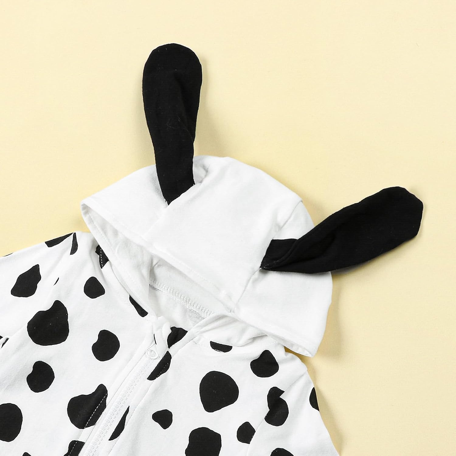 Dalmatian Costume Baby Boy Girl Halloween Outfits Long Sleeve Zip Up Hoodies with Ears + Tail Pants Fall Clothes Set - Image 4