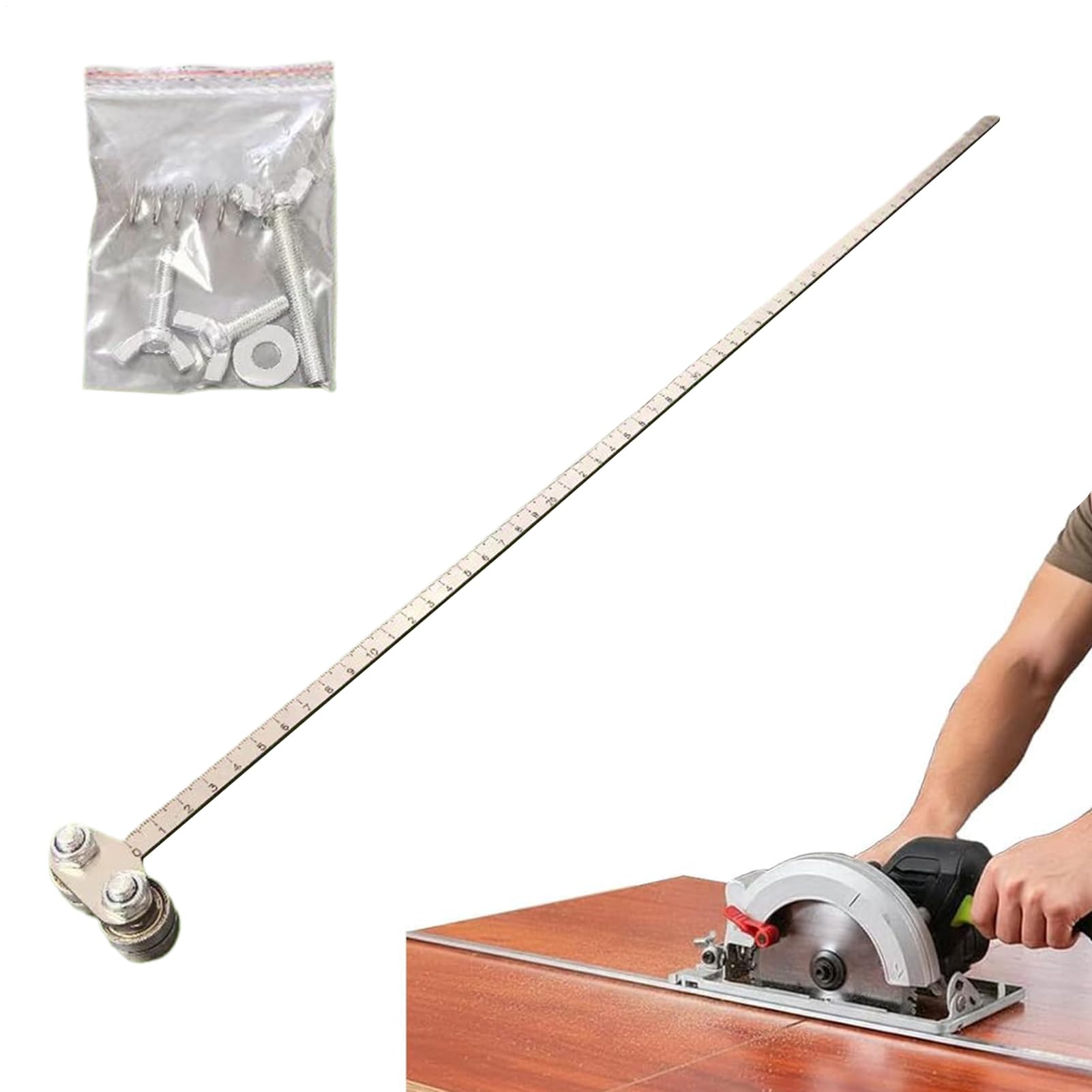 Guía de Posicionamiento de Medición Medidor de Corte con Carril Ajustable | Guía de Medición y Posicionamiento Para Talleres De Construcción Industrial Carpintería Metal Y Bricol