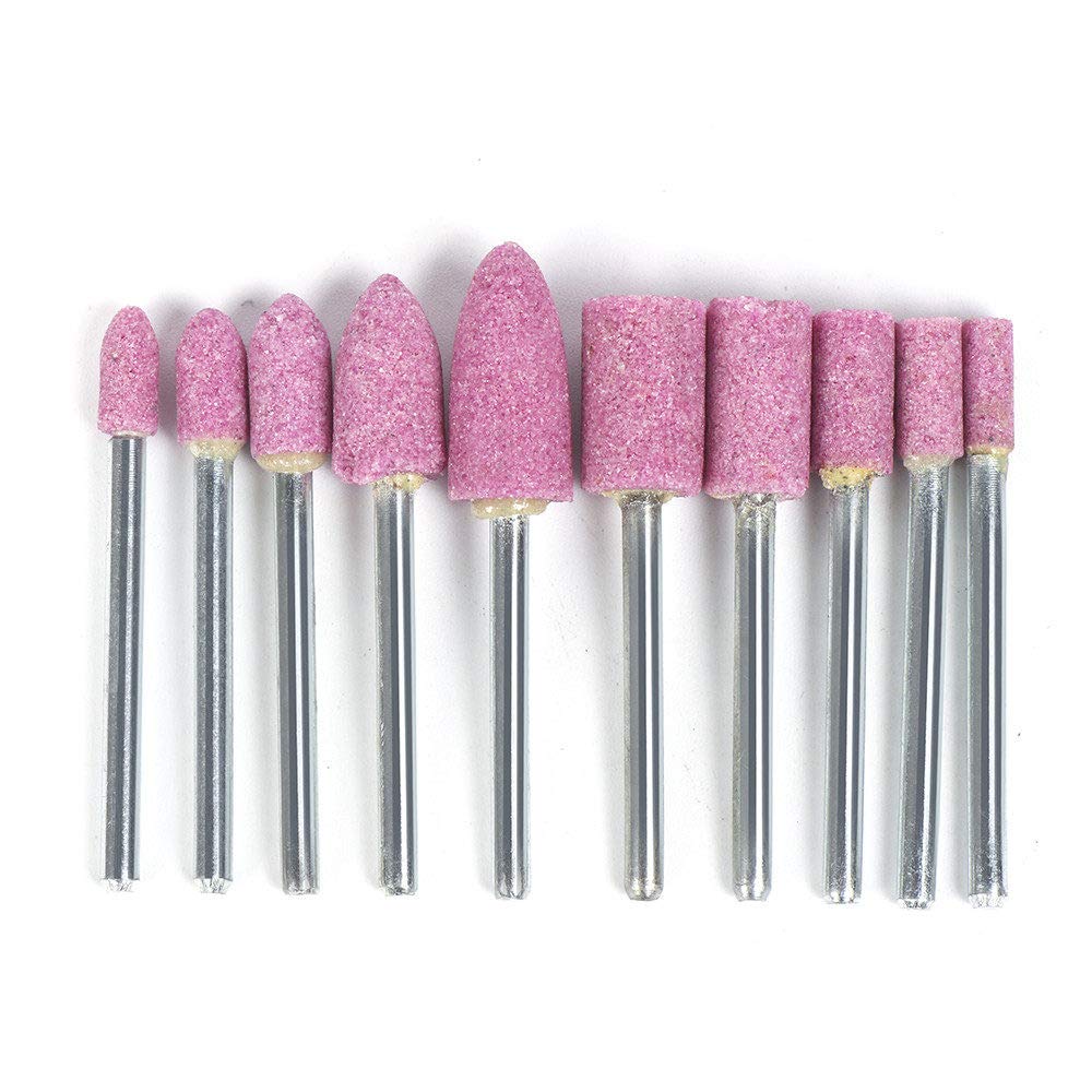 100 pz/set trapano rettifica testa strumento assortiti punta montata in ceramica per mini trapano utensili rotanti pietra abrasiva montata, come mostrato