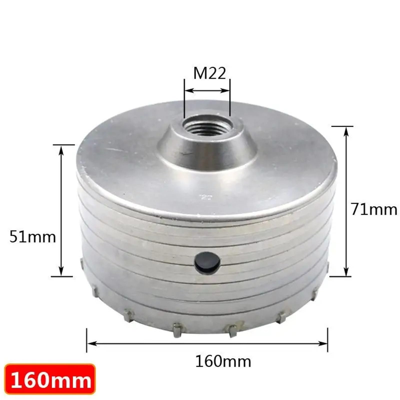 30-160mm SDS PLUS Foro For Calcestruzzo Saw Elettrica Carotatrice Punta Da Trapano Gambo 110-510mm Muro Di Pietra Di Cemento Condizionatore D'aria Trapano Strumento(160MM only)
