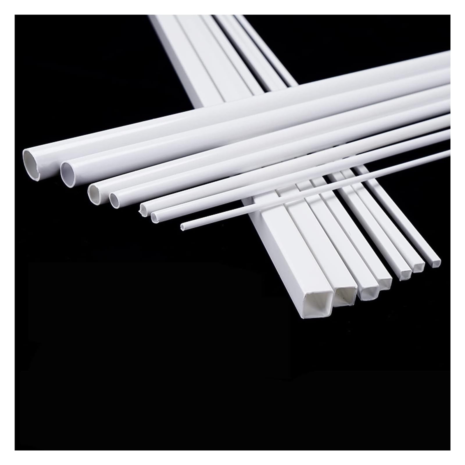 Barre di tubi di plastica, 30 tubi tondi cavi in ​​ABS da 500 mm, dimensioni multiple, modello fai te(Diameter 8mm)