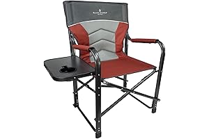 Black Sierra XL Directors Chair - Comfort and Convenience for Outdoor Enthusiasts