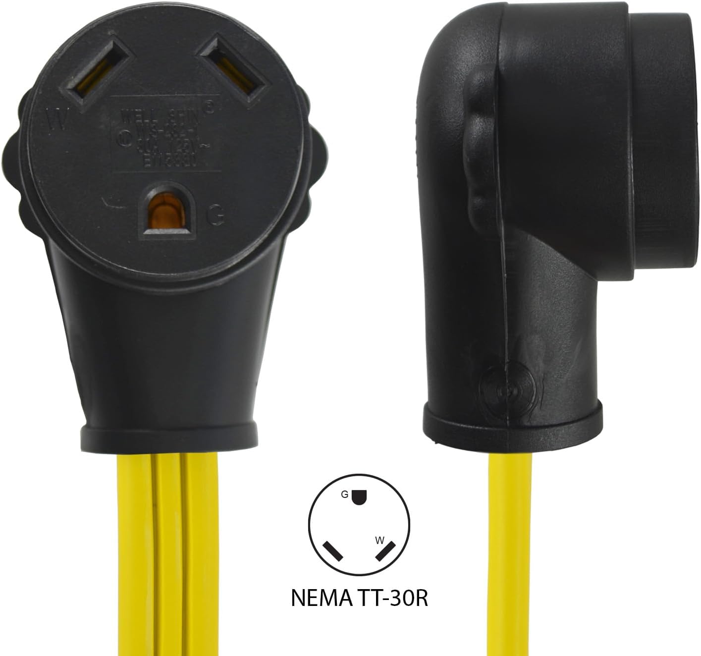 Conntek 15 Amp to 30 Amp RV Camper Flat Cable Cord Adapter