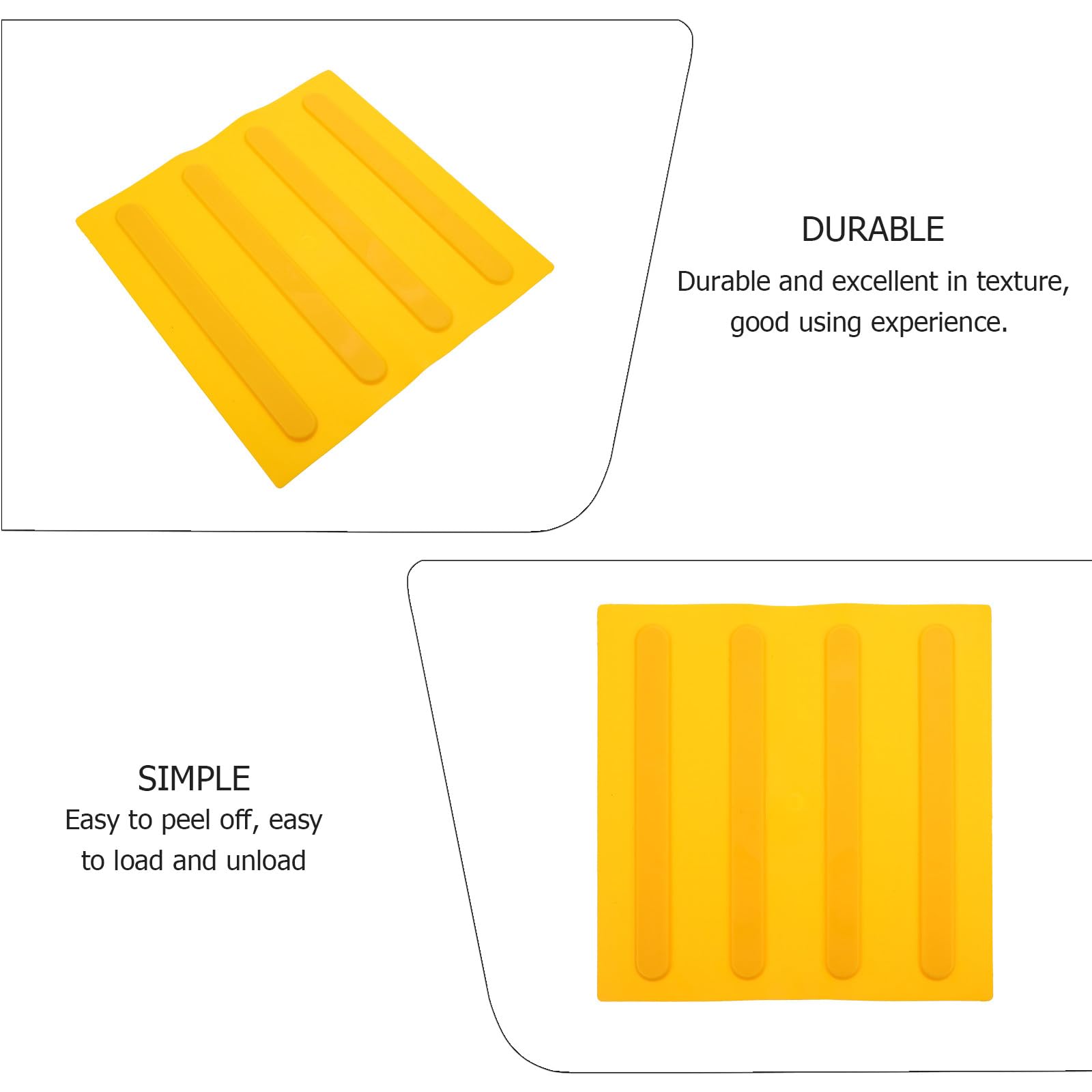 LIFKOME Mattoni Facili da Staccare Arancione 5 Ciechi in Pvc e Pratici per Marciapiedi Pavimenti per Non Vedenti