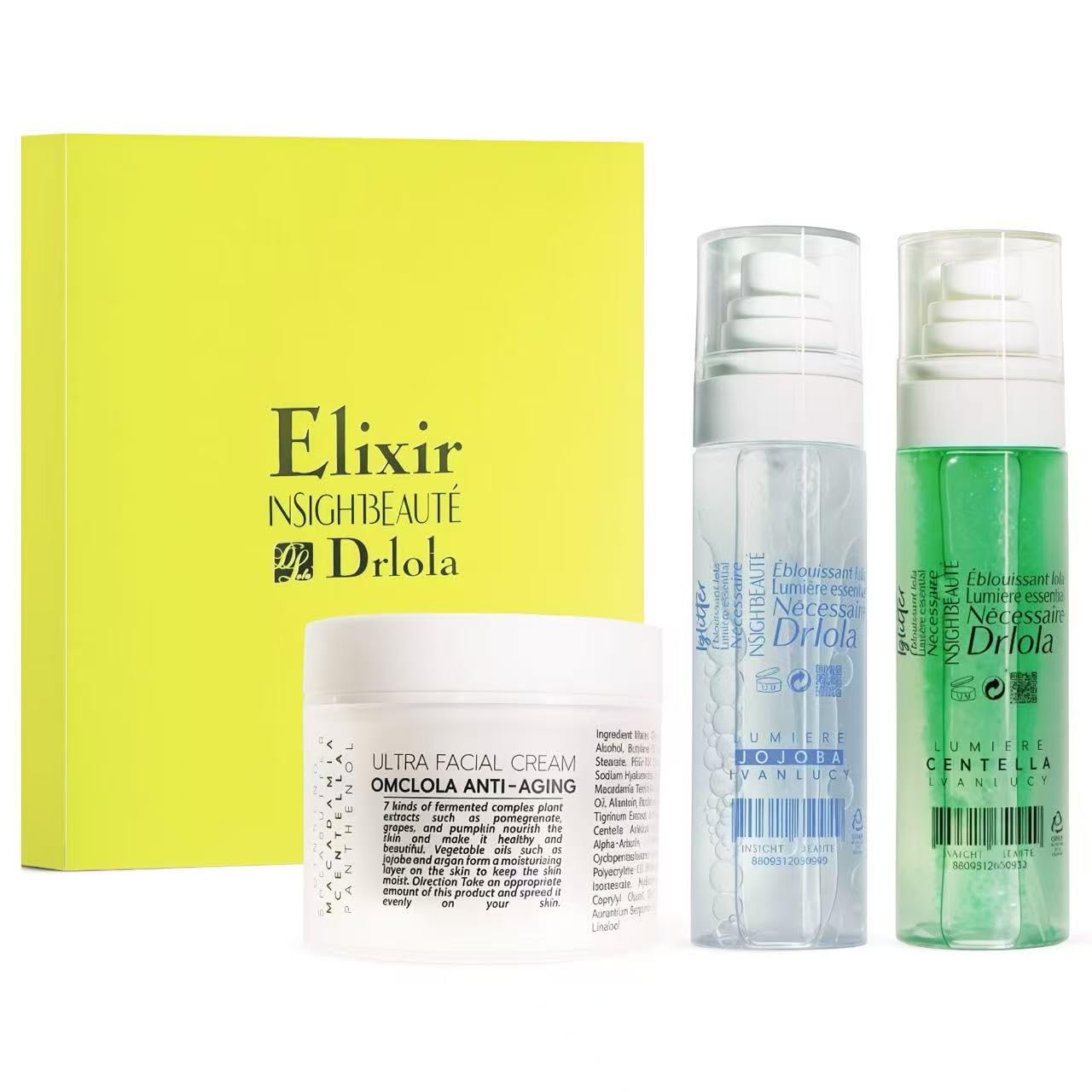 3-in-1 Anti-Falten Pflege Set - 1 Jojoba Esters Toner & 1 Centella Toner & 1 Anti-Falten Gesichtscreme - Anti-Falten Routine - Reiseessentials - Selbstfürsorge - Koreanische Schönheit