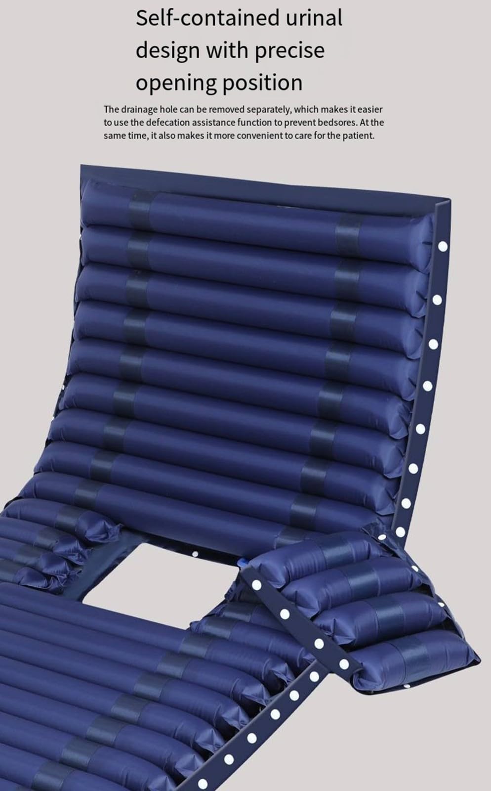 Materasso Antidecubito Con Compressore,Materasso Gonfiabile Per Anziani Con Foro Per WC,Prevenire E Lenire Le Piaghe Da Decubito,Portata 135 Kg,Impermeabile E Facile Da Pulire,200×90Cm
