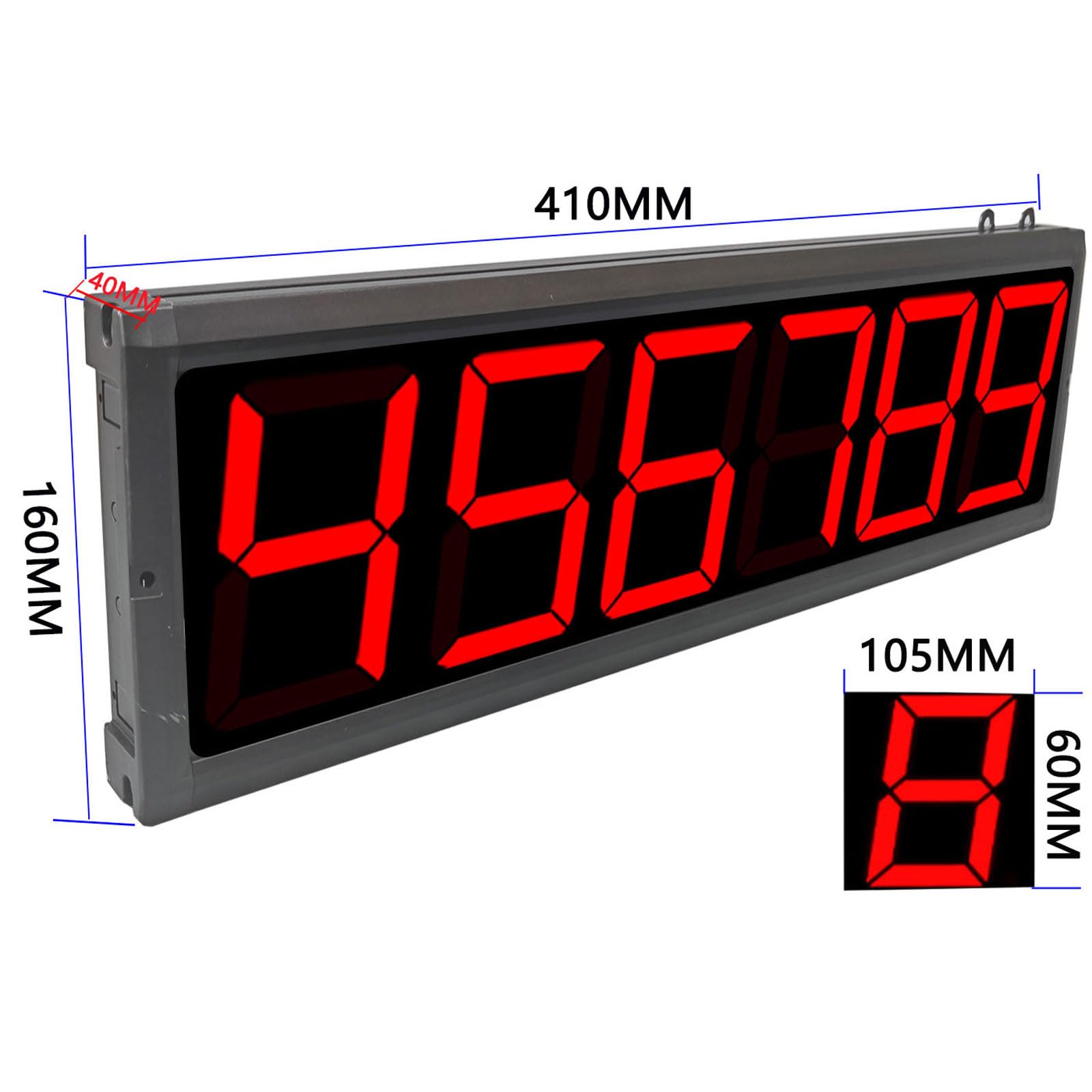 Contatore Digitale a LED con Doppia sonda a infrarossi, Fino a 999999 conteggi, Distanza di rilevamento 0-5 m, Telecomando per Magazzini, logistica, fabbriche, supermercati, Gar,