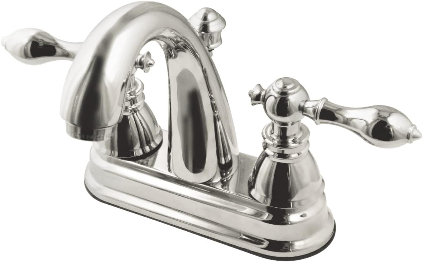 Fauceture FSY5619ACL American Classic 4 in. Centerset Bathroom Faucet with Plastic Pop-Up, Polished Nickel