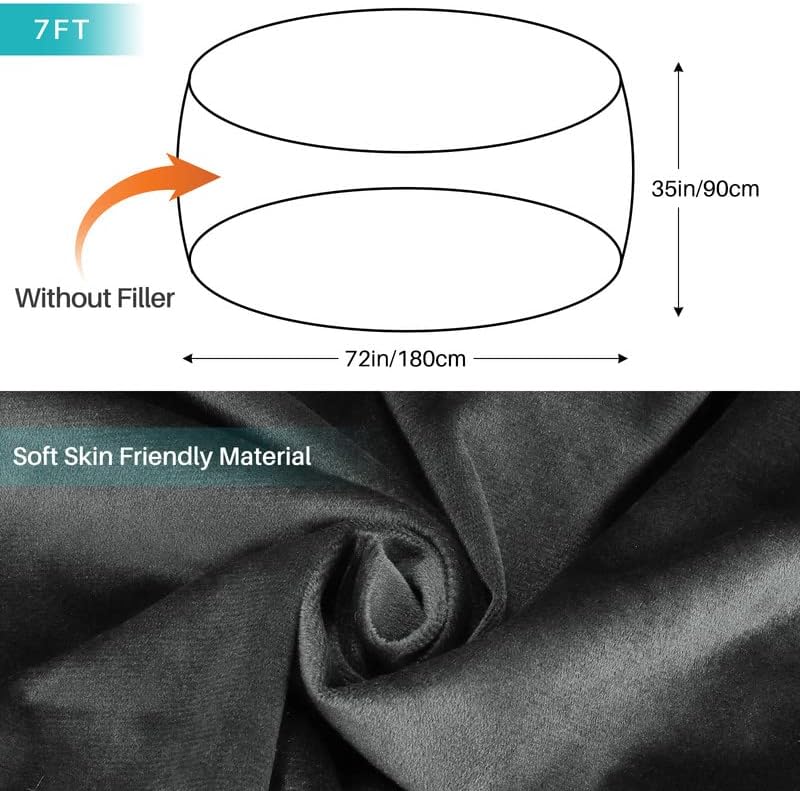 Miniatura 9 de Funda para puf de gran tamaño para adultos, muebles de sala de estar, de microfibra suave y lavable, funda para silla de puf para niños, funda para