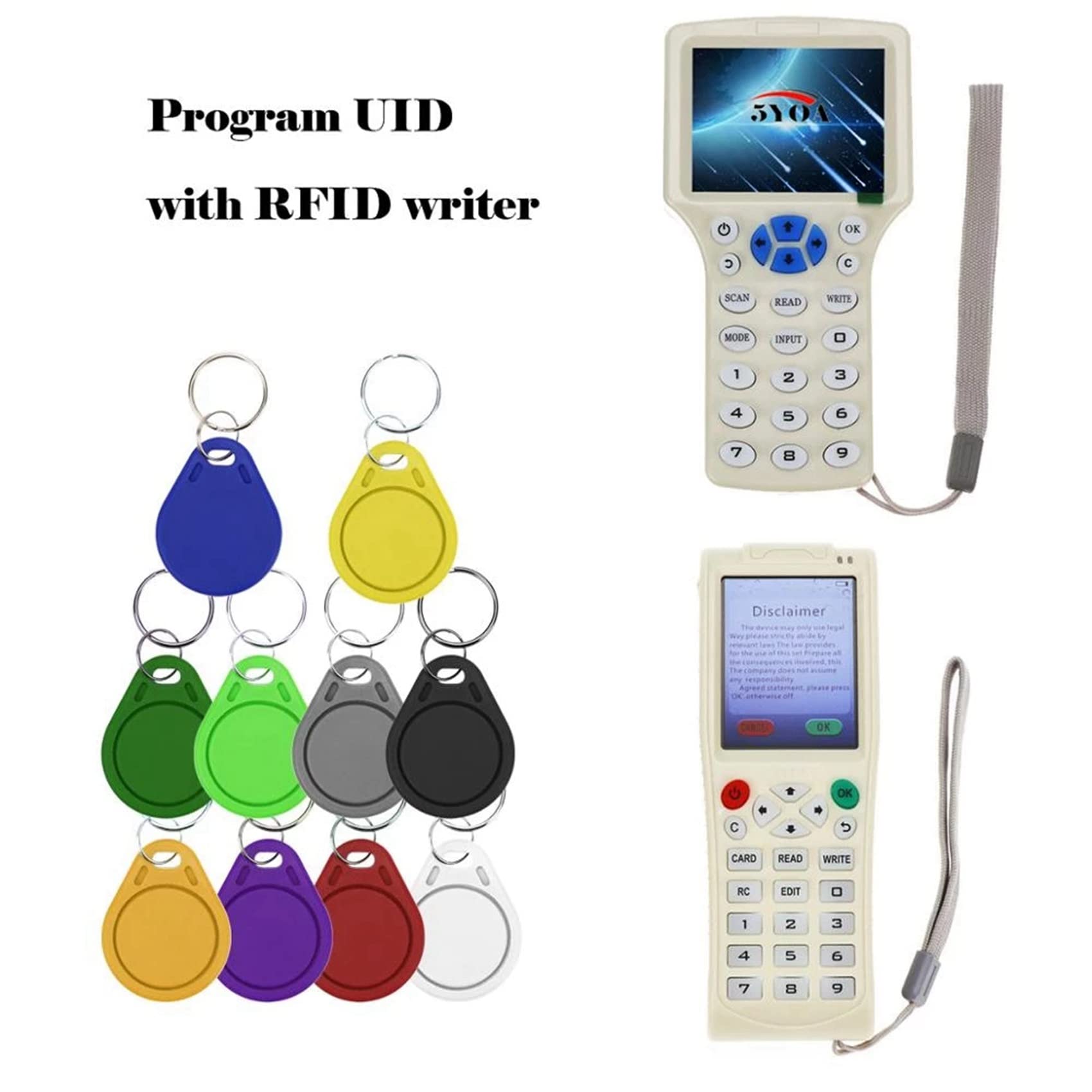 rieder 200 sztuk UID 13,56 MHz blok 0 sektorów do zapisywania karty IC klon wymienne Keyfobs breloczek 1K S50