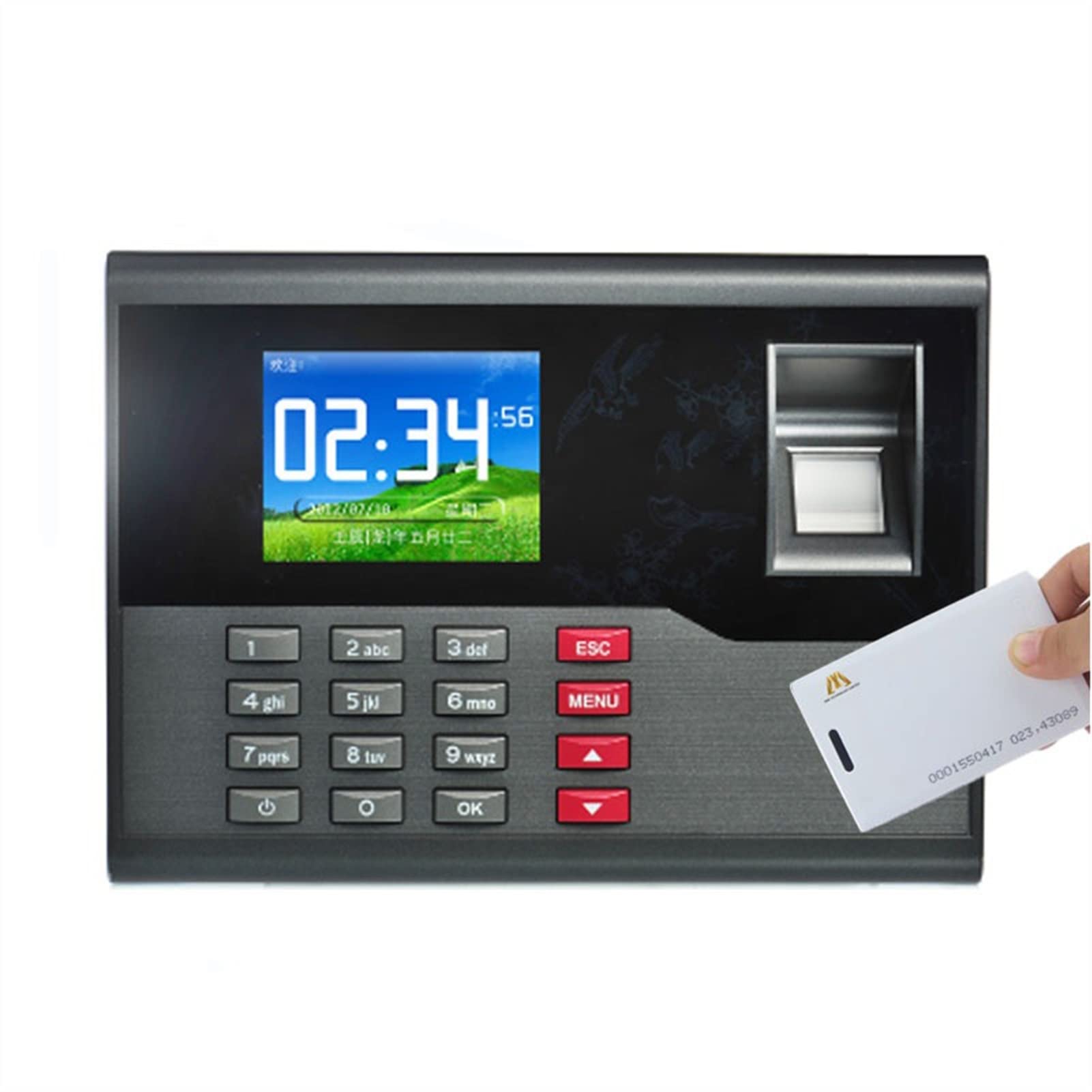 Reloj de Fichar, Asistencia biométrica de tiempo de huella dactilar con Rfid Lector de tarjetas de alta velocidad TCP/IP USB Dispositivo de control de tiempo de comunicación A-C121