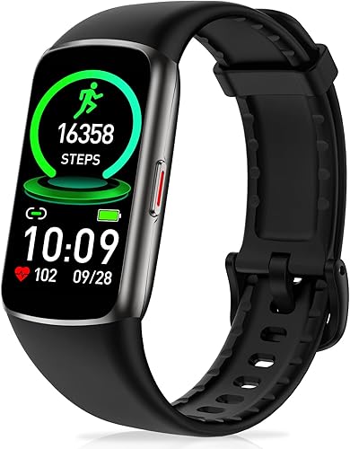 Rastreador de actividad física con frecuencia cardíaca 247, presión arterial y oxígeno en sangre, monitor de sueño, 123 modos deportivos, calorías,