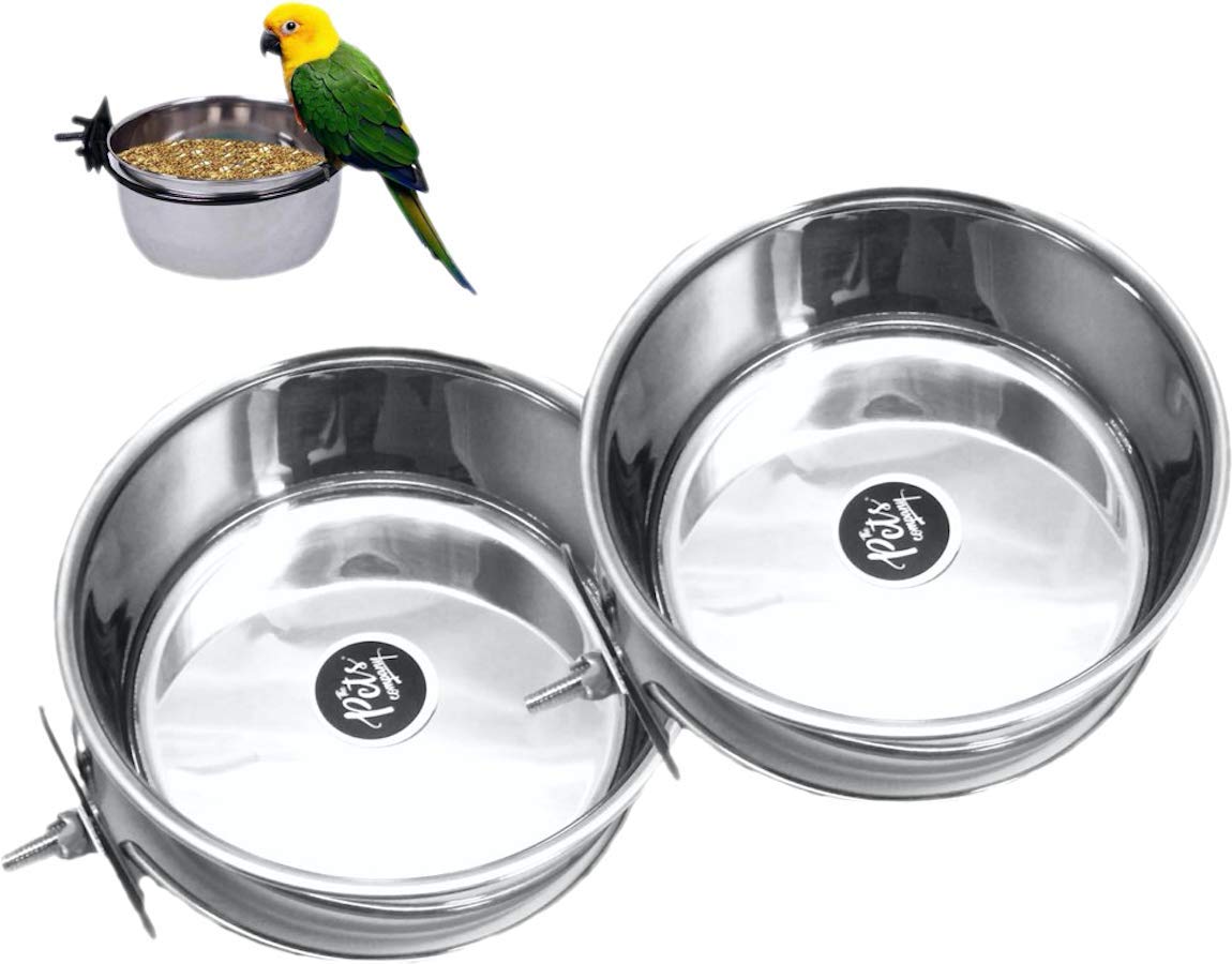 The Pets Company Stainless Steel Bird Feeder Bowl, 1 Small and 1Medium (Set of 2) (B07CNXCFN8) Amazon Price History, Amazon Price Tracker