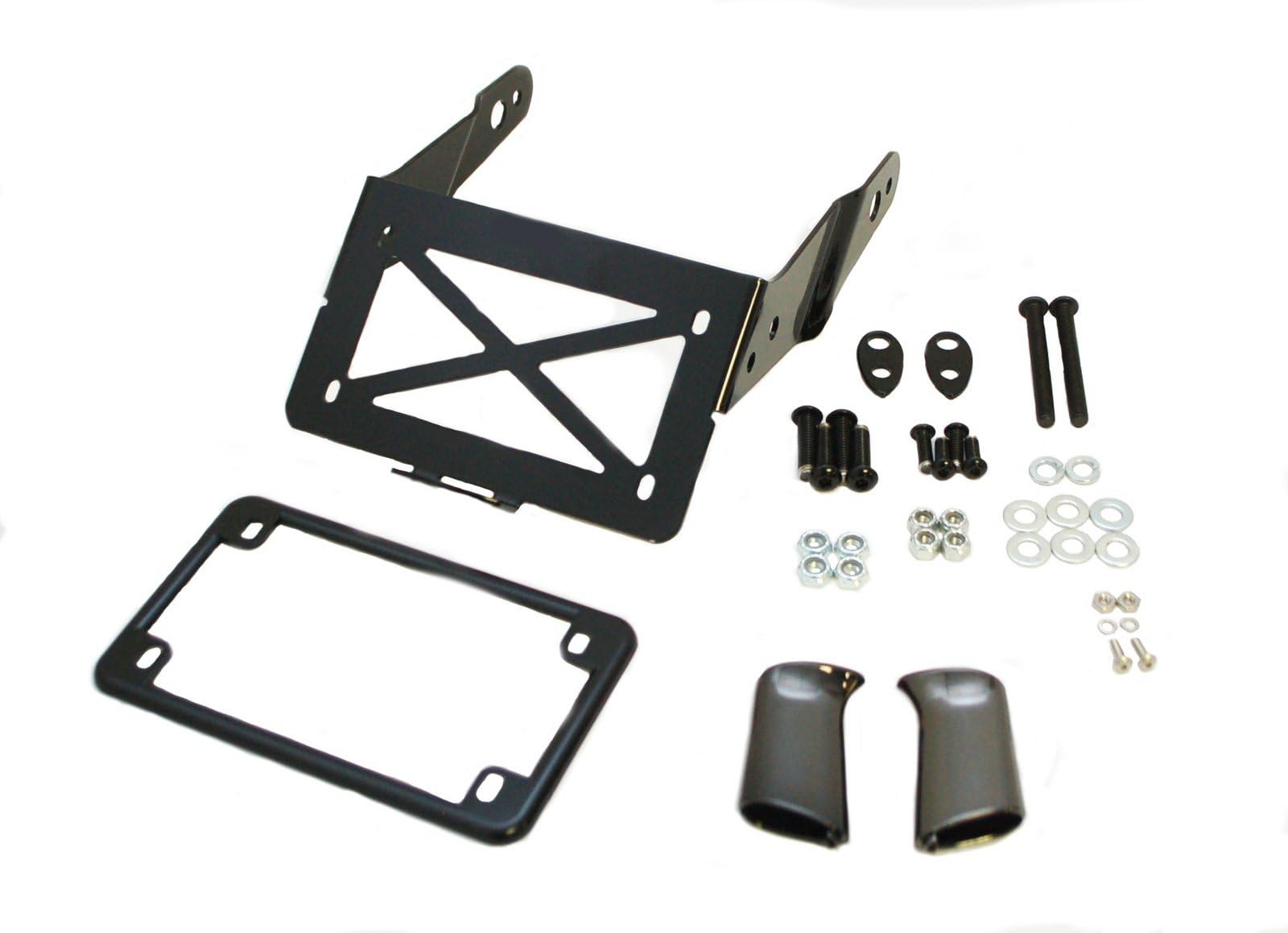 Great Bike Gear - Turn Signal Relocation kit for Harley-Davidson Street Bob and Dyna Low Rider S - Black - (See details for specific models)