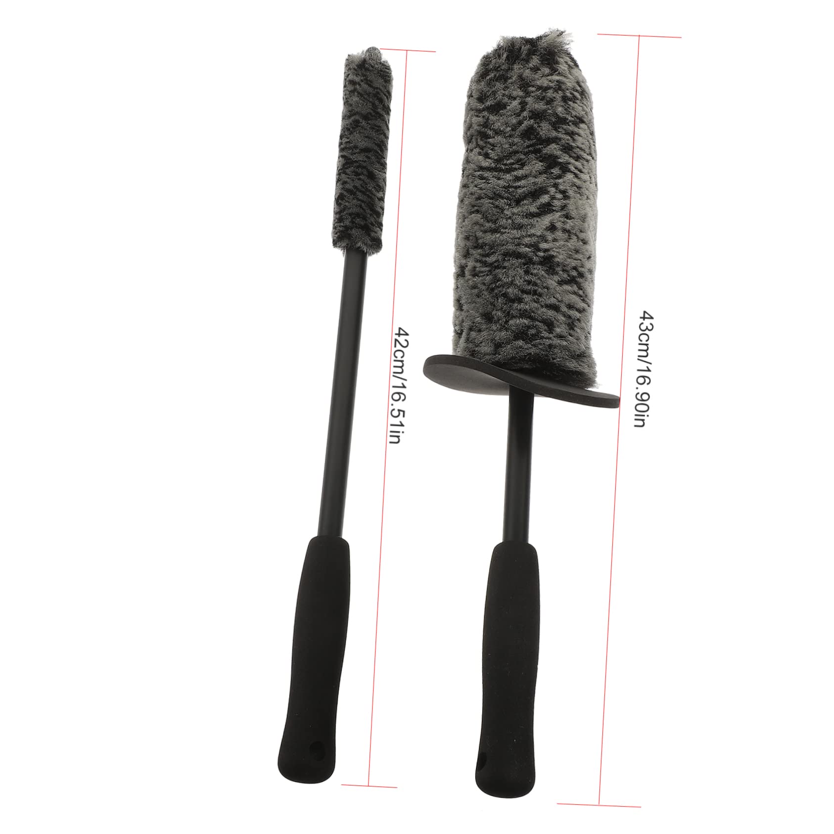 Gatuida 4pièces Brosse De Nettoyage pour Jantes De Voiture Long Manche Brosse pour Roues Et Rims Accessoire Pratique pour Entretien Automobile