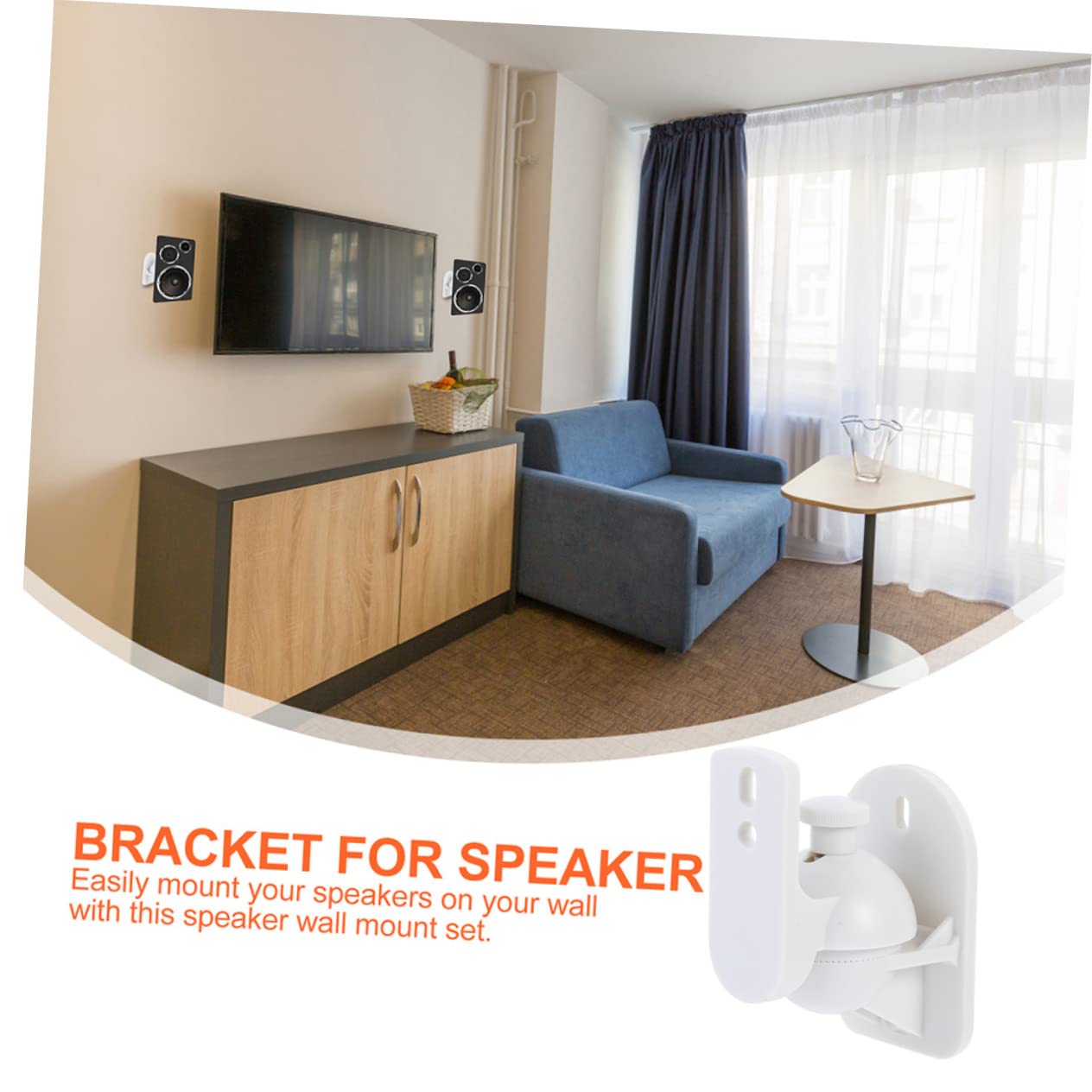 4piezas Soportes De Pared Giratorios y Ajustables Para Altavoces Soporte Para Altavoces De Pared