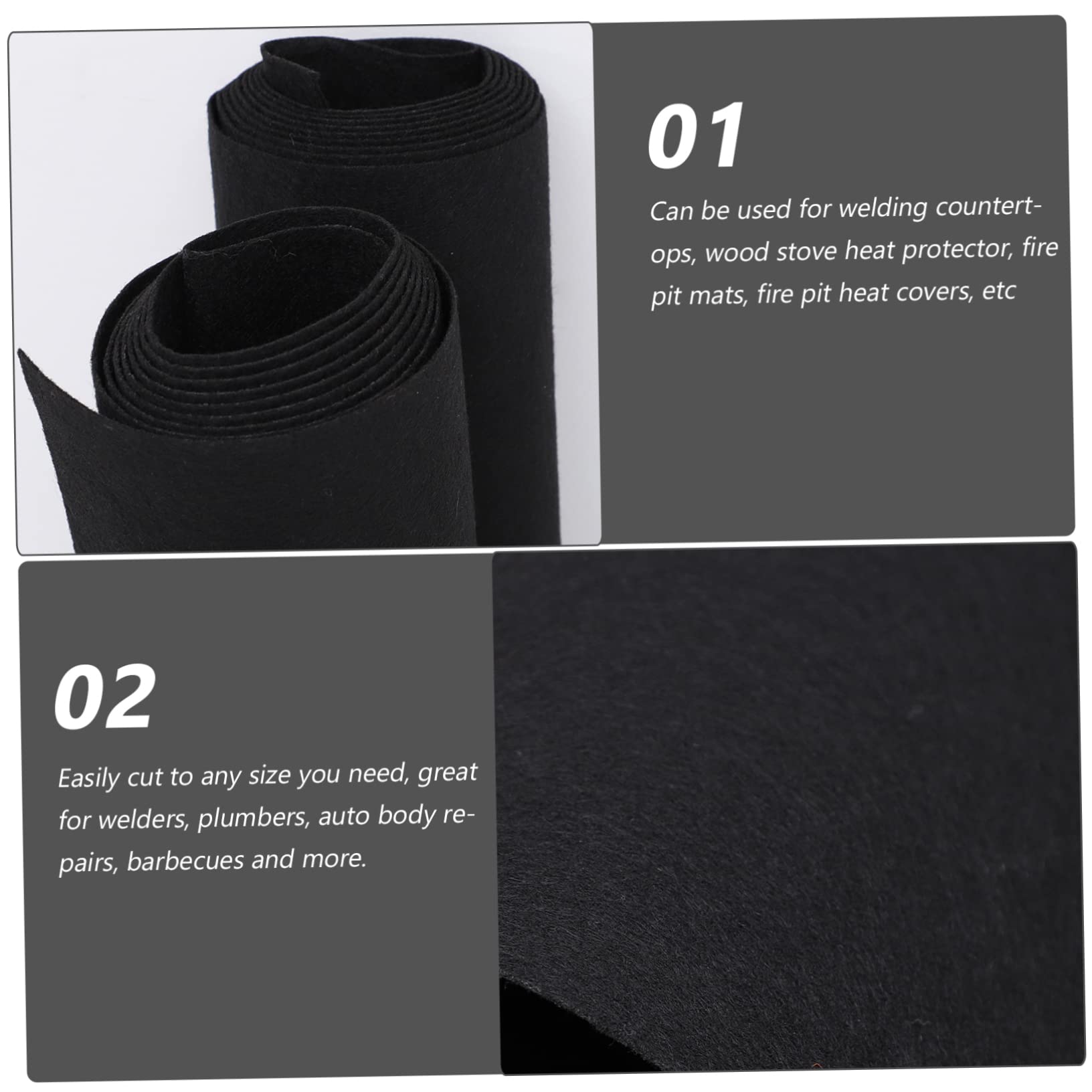 VILLCASE Fireproof Welding Blanket Fire Retardant Felt for Auto Body Repair Lightweight and Flexible for Indoor Outdoor Use Camping and Welding Activities