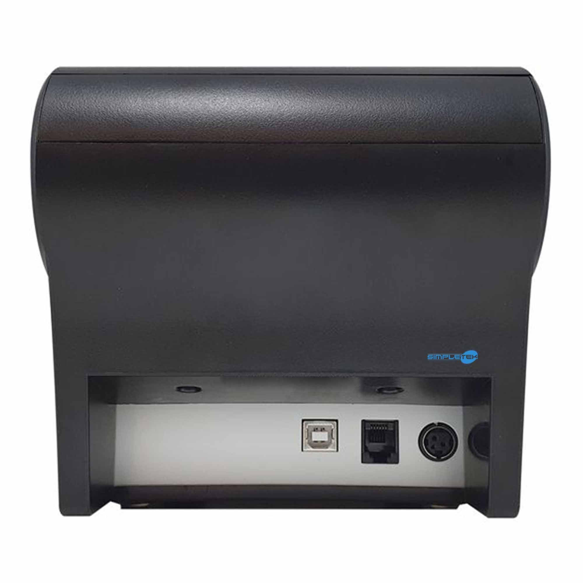 SIMPLETEK Drukarka termiczna POS 80 mm, USB Wi-Fi BT, paragony i komendy - Auto-Cut, sterowniki i instrukcja w zestawie