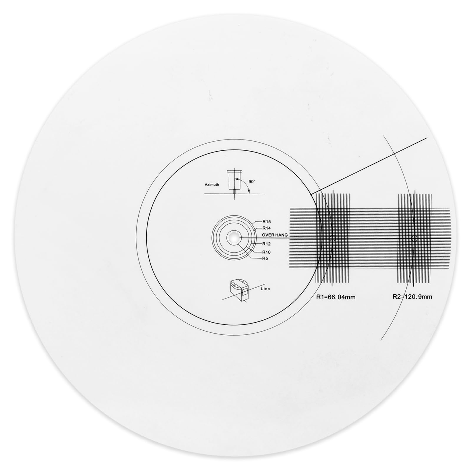 Acrylic Turntable Phonograph Cartridge Alignment Protractor Mat Anti Slip LP Vinyl Record Pickup Calibration Plate for Turntable Accessories White (Style-A)